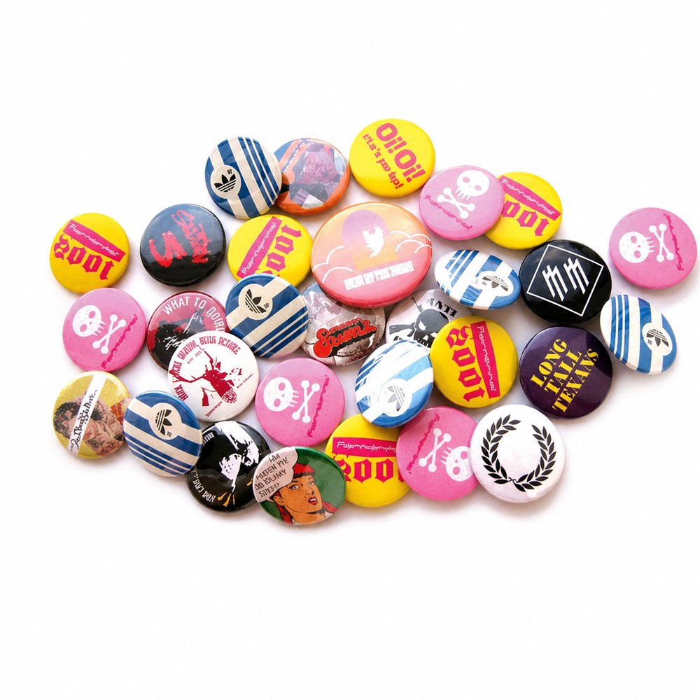 Custom Tin Button Badges 25mm — Full Colour Print
