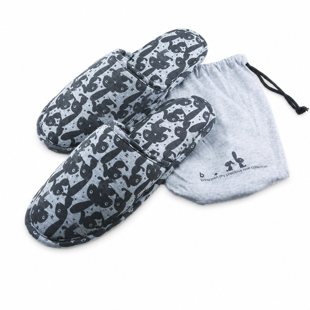 Branded Jersey Hotel Slippers with Drawstring Bag