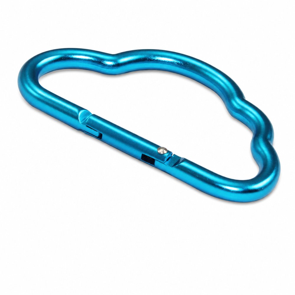 Cloud-Shaped Carabiner Keyring — Custom Branded