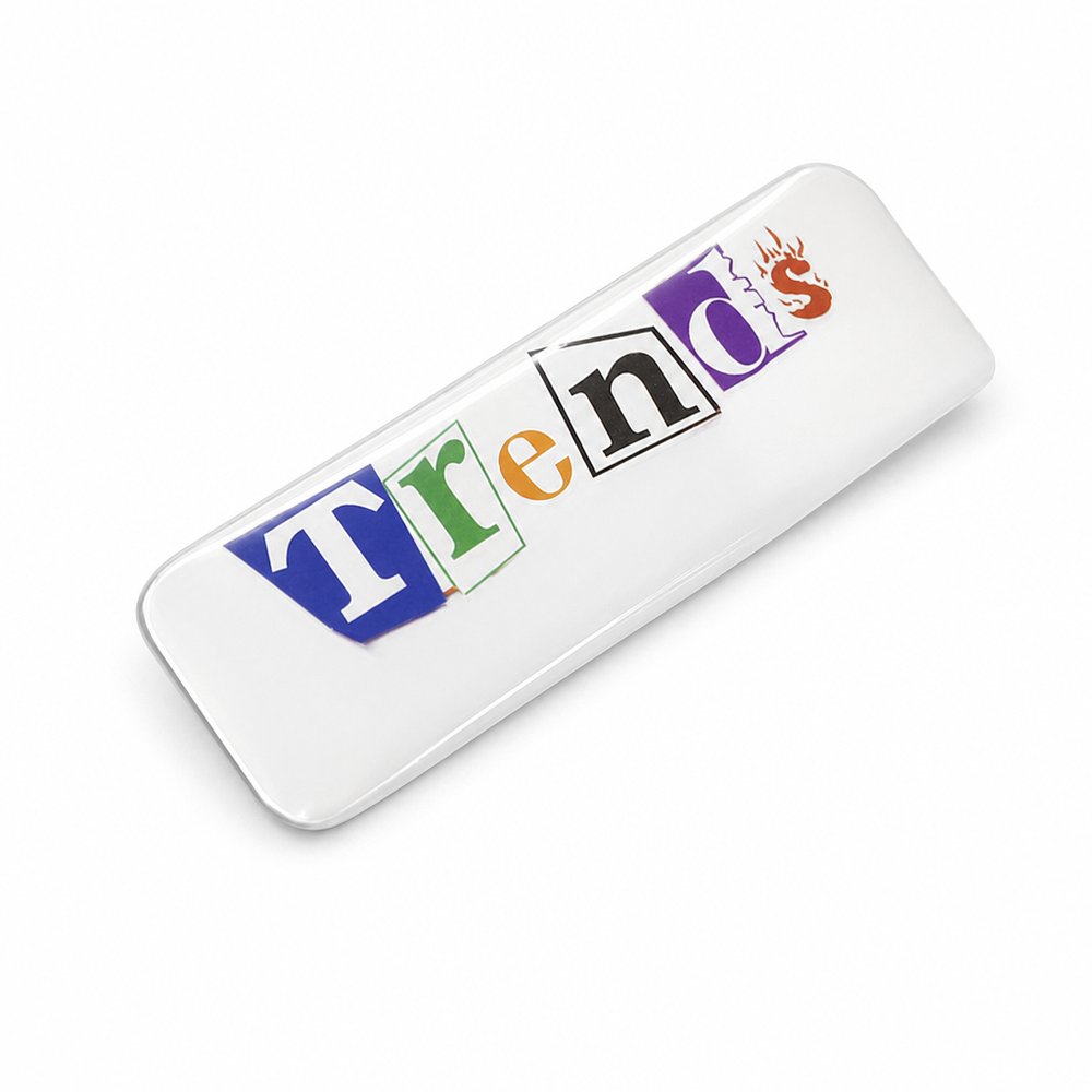 Custom Rectangular Button Badges — Full Colour Print