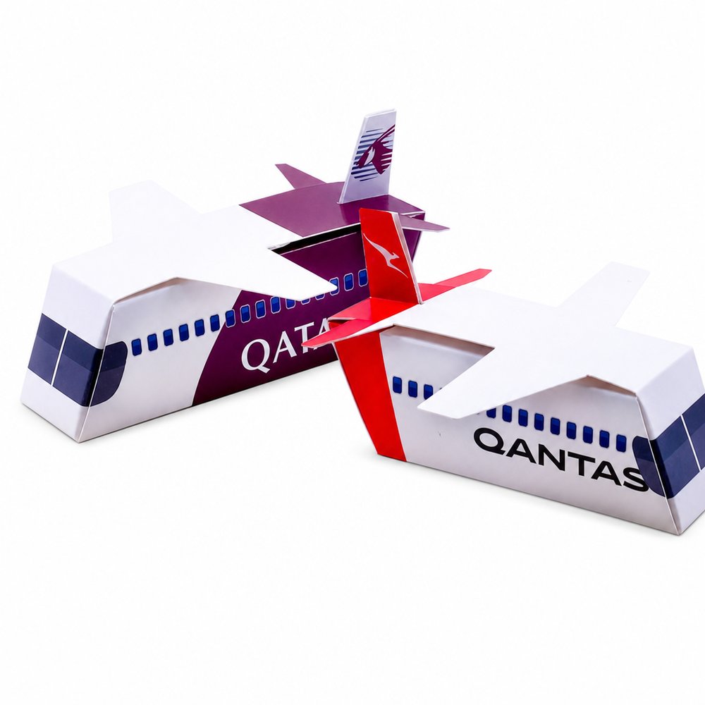 Branded 10cm Airplane Box with Lollies