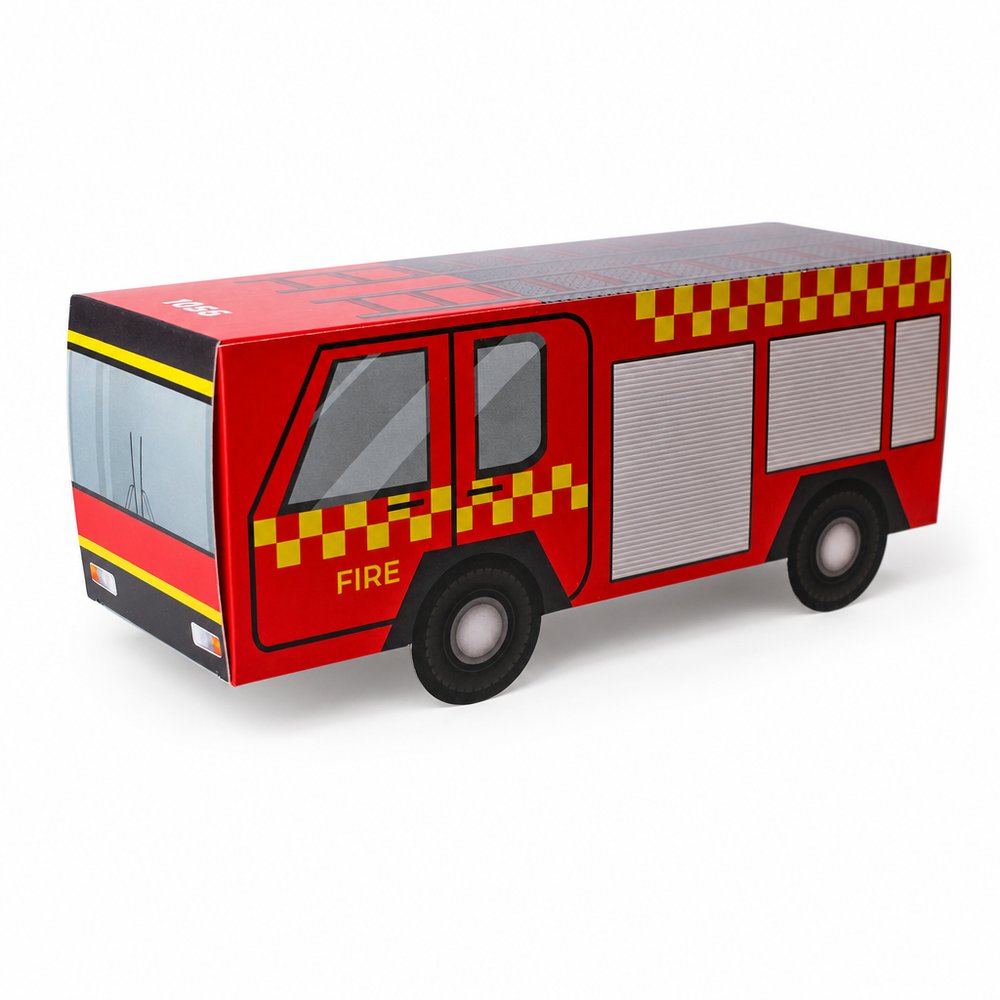 Fire Truck Lolly Box, Branded & Filled