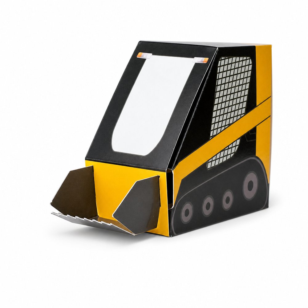 Mini Digger Lolly Box, Personalised 7cm