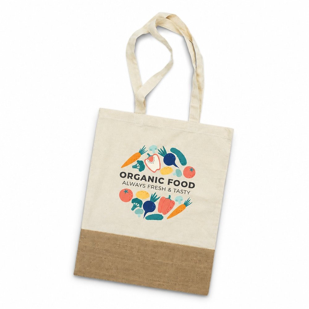 Cotton Jute Blend Tote Bag