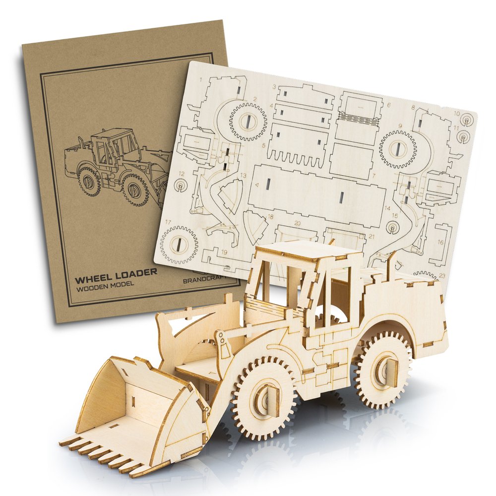 Basswood Wheel Loader Model Kit