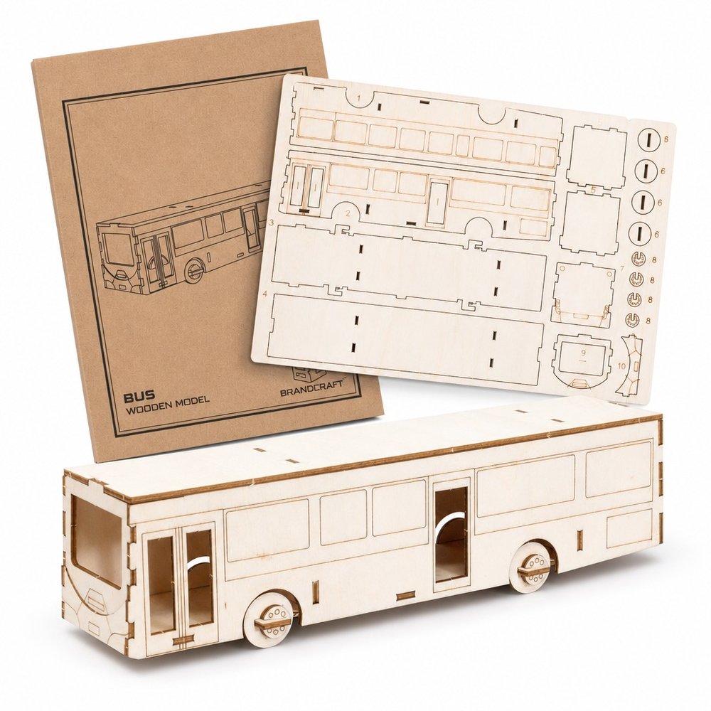 Basswood Bus Model Assembly Kit