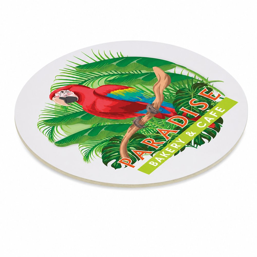Branded Round Cardboard Coasters, Full Colour Print