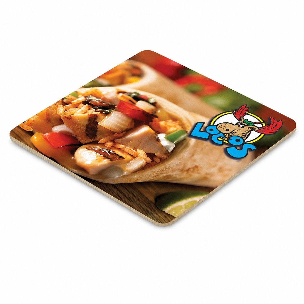 Branded Square Cardboard Coasters, Recyclable