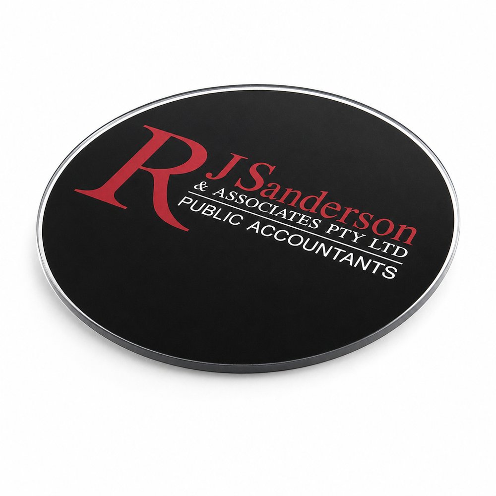Round Acrylic Coasters — Custom Full-Colour Branded