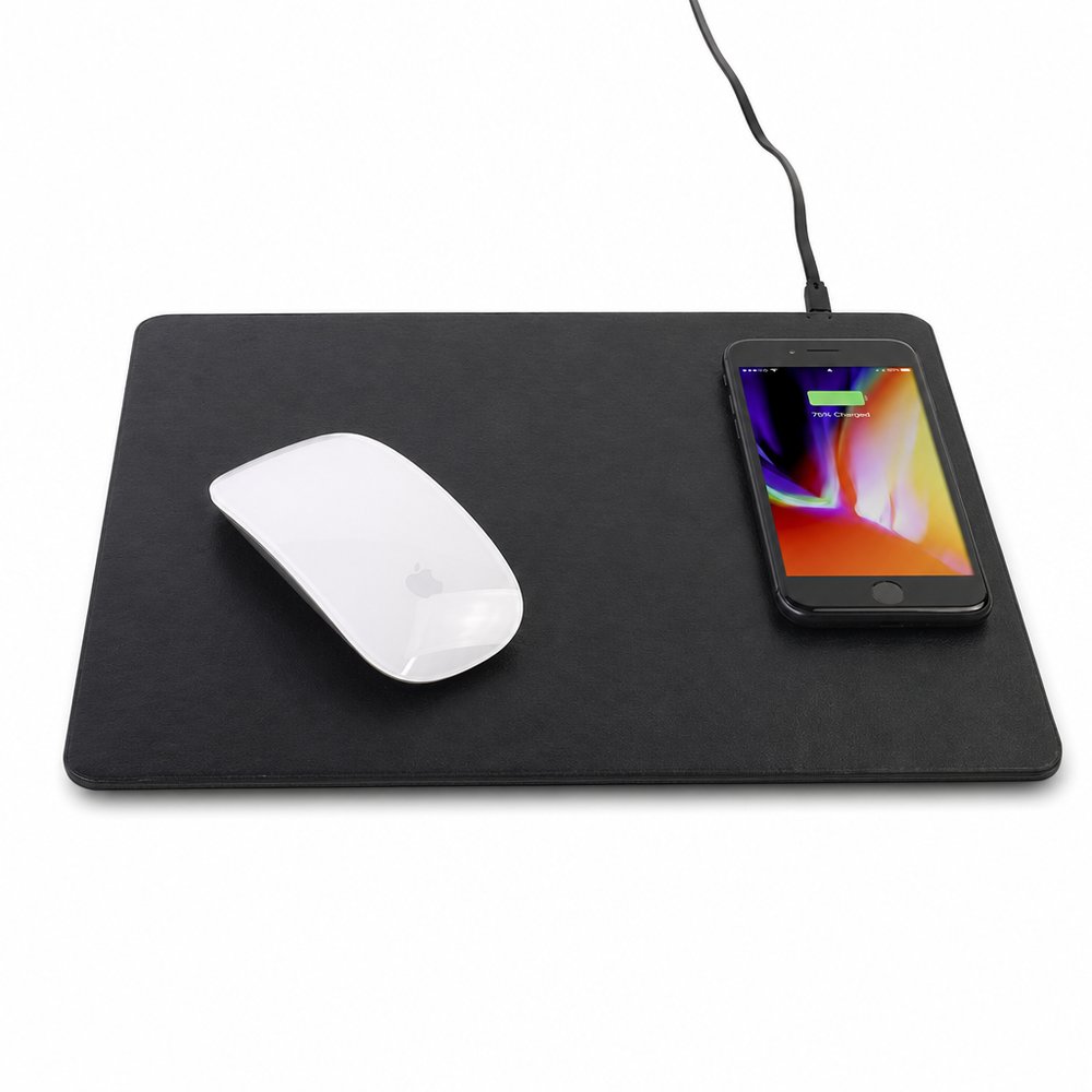 Wireless Charging Mouse Mat in PU Leather