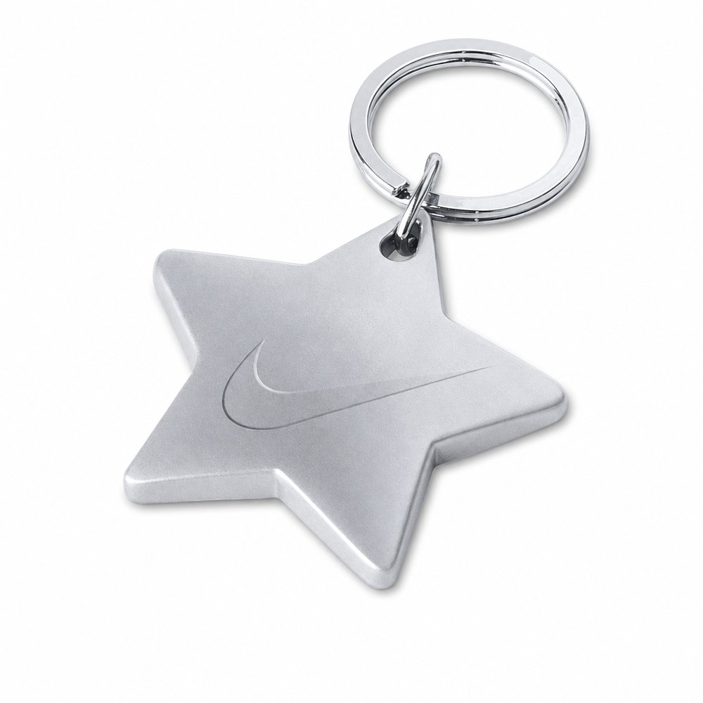 Custom Shaped Metal Keyring — Chunky 3D Design