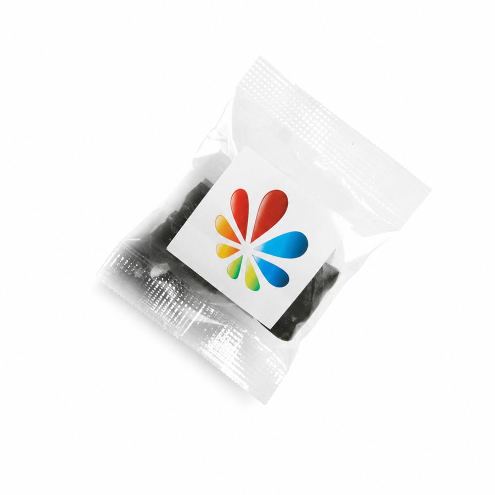 Branded Licorice in Custom Printed Polybags