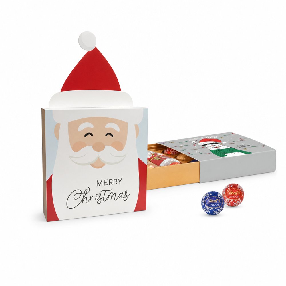 Lindt Christmas Chocolate Box with Custom Branding