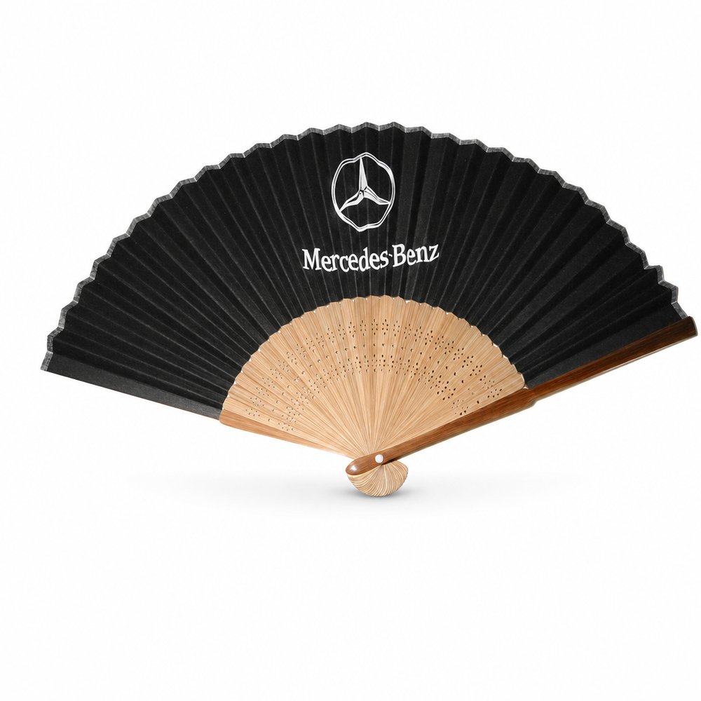 Carved Wood Fold-Out Fans, Custom Printed