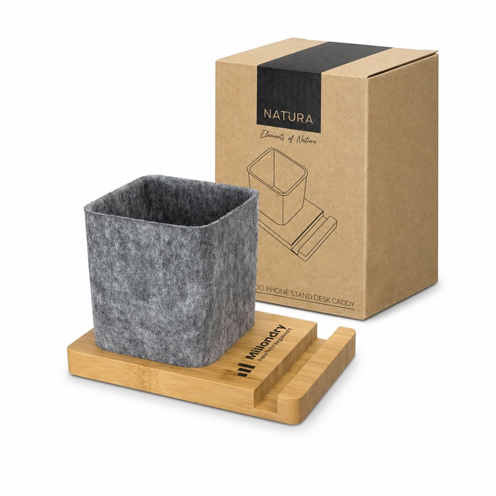 Bamboo Phone Stand Desk Caddies