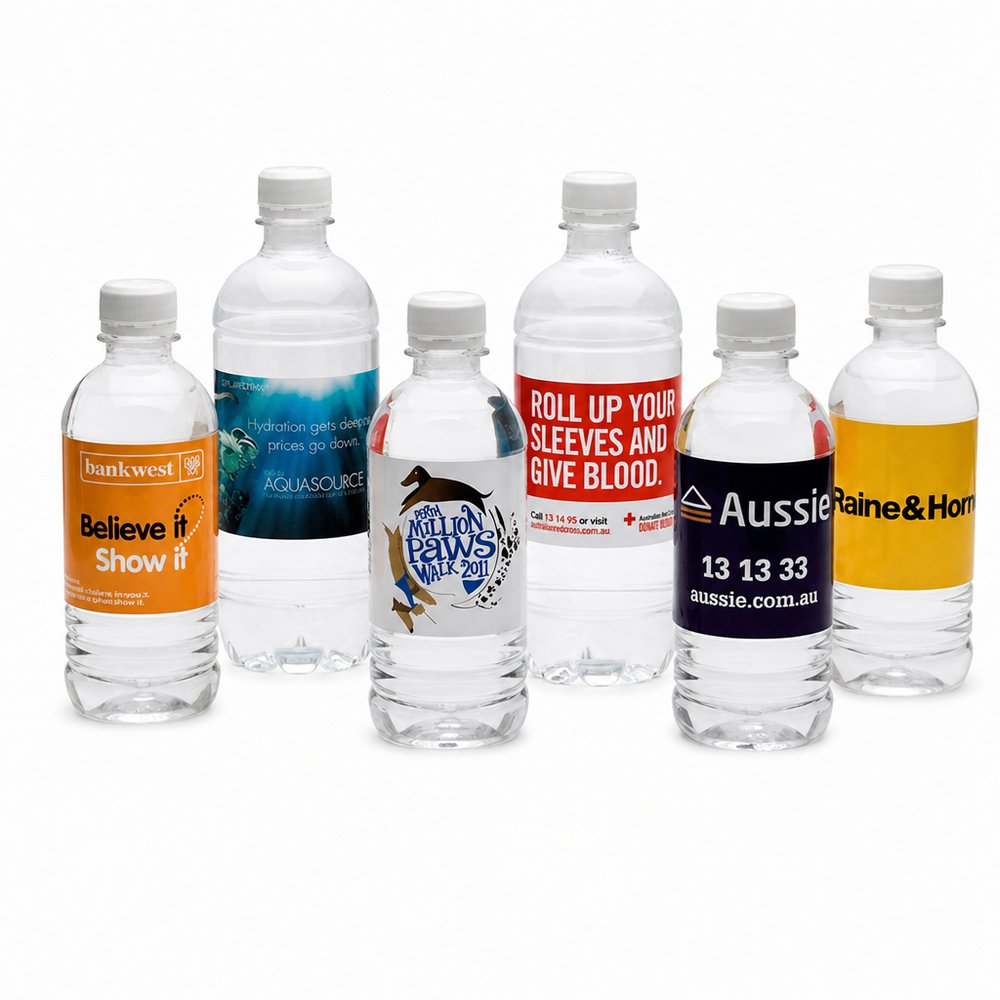 Branded Spring Water Bottles 350ml — Custom Label
