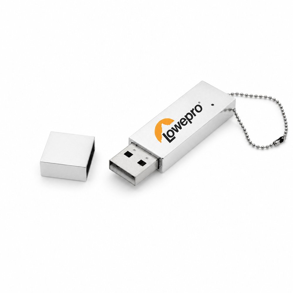 Branded Metal USB Flash Drive — Slick 4GB