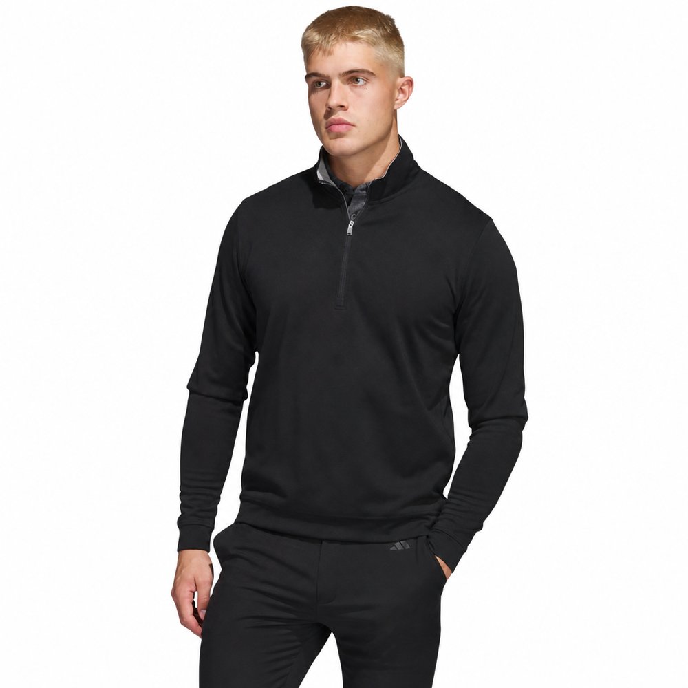 Adidas Elevate Quarter Zip Pullover in Black