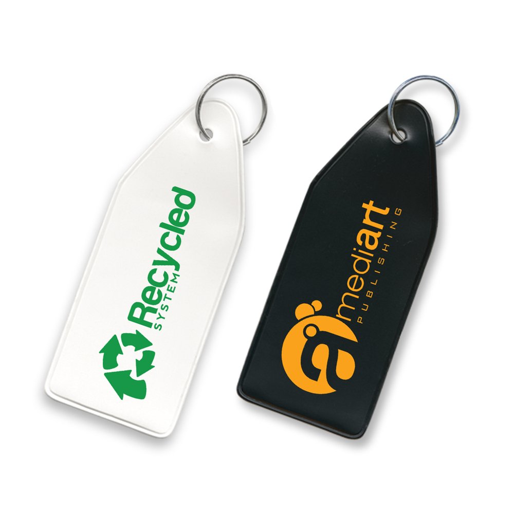Flexible Vinyl Key Tag with Card Insert