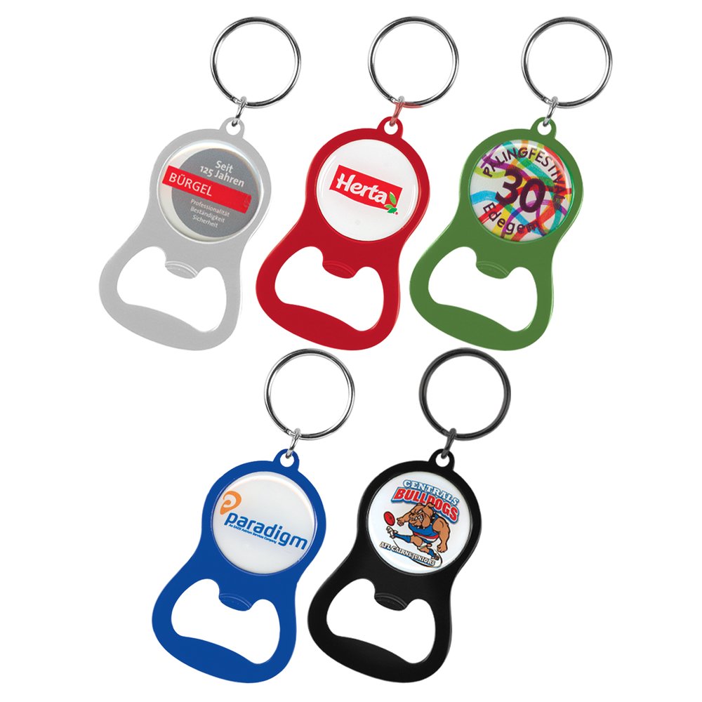 Matte Chevron Bottle Opener Keyring
