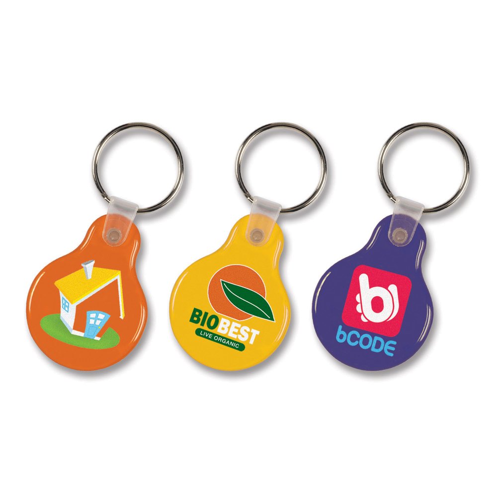 Flexible Round Resin Keyring with Dual-Sided Print