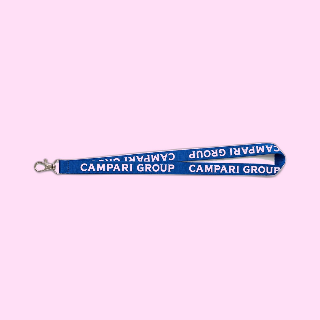 Campari blue lanyard campari group produced by Sense2