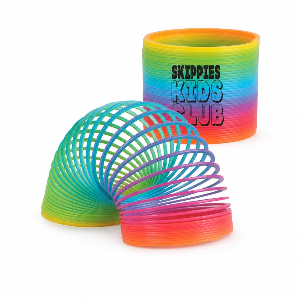 Branded Plastic Slinky | Rainbow Retro Toy