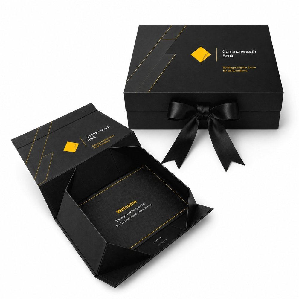 Magnetic Ribbon Gift Box, Large Luxury Presentation