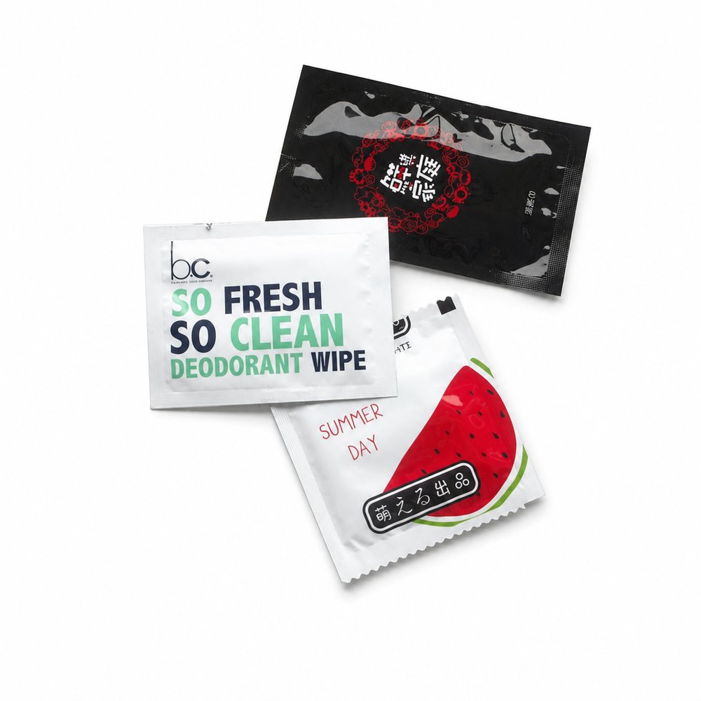 Branded Refresher Towel Sachets — Custom Print