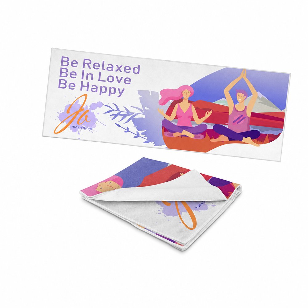 Branded Yoga Towels — Custom Printed Microfibre