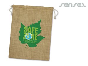Eco Drawstring Jute Bags (Large)
