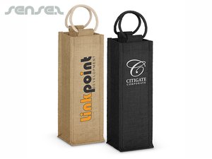 Eco Jute Single Wine Bags