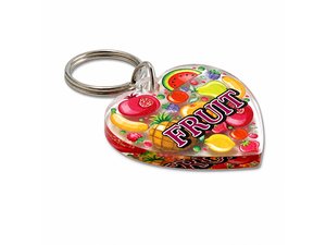 Heart Shaped Acrylic Keyrings (5x5cm)