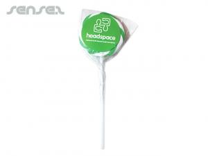 Custom Twist Green & White Lollipops