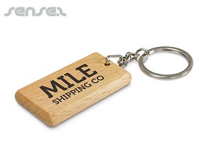 Oak Wooden Keychains (Rectangle)