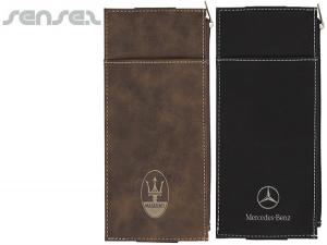 Custom Suede Leatherette Pen & Tech Quivers
