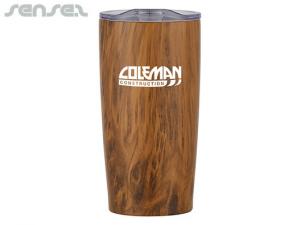 Custom Eco Woodtone Large Double Walled Cups (650ml)