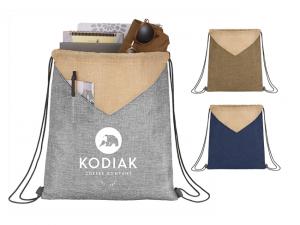 Custom Weaver Heather Drawstring Backpacks