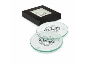 Round Clarity Glass Coaster Sets (Set of 4)