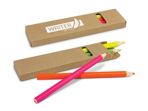 Jumbo Neon Highlighter Pencil Sets (4Pcs)