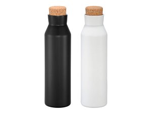 48 Hour Cooling Copper Vacuum Bottles With Cork Look Lids (590ml)
