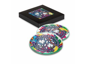 Round Full Colour Glass Coaster Sets (Set Of 2)