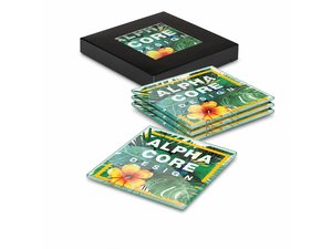 Full Colour Glass Coaster Sets (Set Of 4)