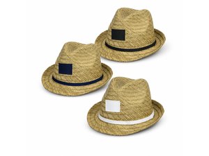 Classic Straw Hats with Coloured Polyester Ribbon