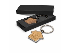 Custom Wooden House Shaped Keyrings