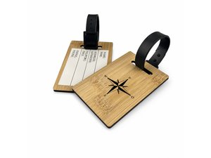 Custom Eco Bamboo Luggage Tags