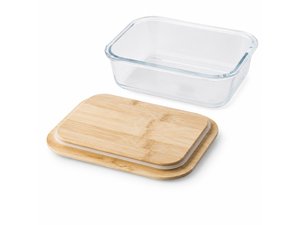 Custom Bamboo Lid Glass Lunch Boxes