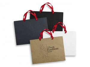 Custom Extra Large Paper Ribbon Carry Bags ( 305mm x 406mm )