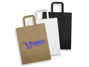 Custom Large Portrait Flat Handle Paper Bags (330mm x 254mm)