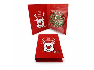 Christmas Card with Chocolate Freckles (20g)